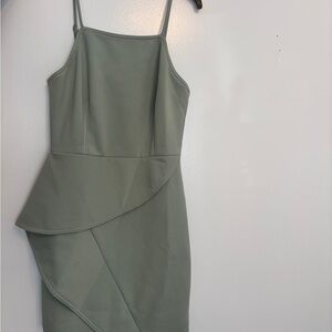 Elliatt Asymmetrical Sage Green Dress